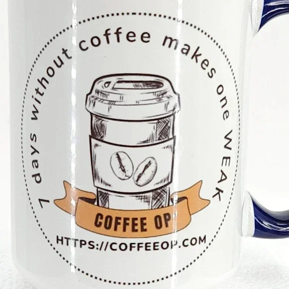 Coffee Op Exquisite 15 oz Coffee Mug Premium Porcelain + Free Gourmet coffee - Picture 4 of 16